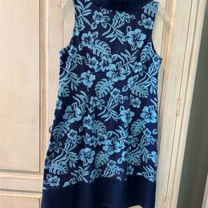 Floral Sleeveless Dress in Blue